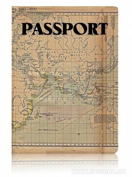 Обложка для паспорта "Map"