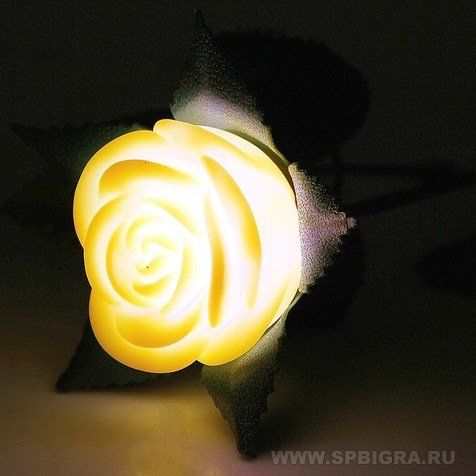 Роза светящаяся жёлтая 35 см