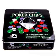 Покерный набор 100 фишек с номиналом - Покерный набор 100 фишек с номиналом