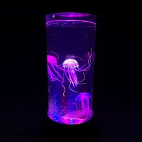 Светодиодный ночник "Медузы в аквариуме" Цилиндр 35 см Jellyfish Lamp USB