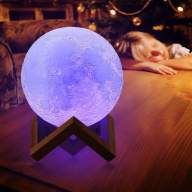 Интерьерная лампа-ночник &quot;Луна&quot;, диаметр: 15 см  с пультом - Интерьерная лампа-ночник "Луна", диаметр: 15 см  с пультом