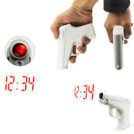 Будильник пистолет с проекционными часами Secret Agent Alarm Clock  - Будильник пистолет с проекционными часами Secret Agent Alarm Clock 