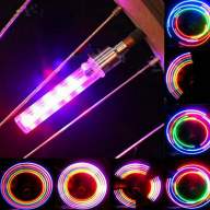 Подсветка для колес велосипеда, Крепление на ниппель, 5 цветов, 2 шт., Фонарь велосипедный, LED - Подсветка для колес велосипеда, Крепление на ниппель, 5 цветов, 2 шт., Фонарь велосипедный, LED