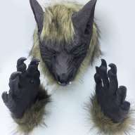 Маска Волка с перчатками силиконовая Halloween - Маска Волка с перчатками силиконовая Halloween
