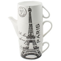 Чайник с двумя кружками Париж