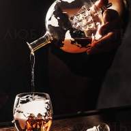 Декантер Глобус с двумя бокалами Globe, подставка, для виски стекло, 800 мл - Декантер Глобус с двумя бокалами Globe, подставка, для виски стекло, 800 мл