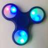 Светящийся спиннер Fidget Hand Spinner с LED подсветкой - синий