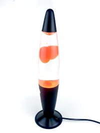 Лава лампа оранжевая, 40 см , чёрный корпус
