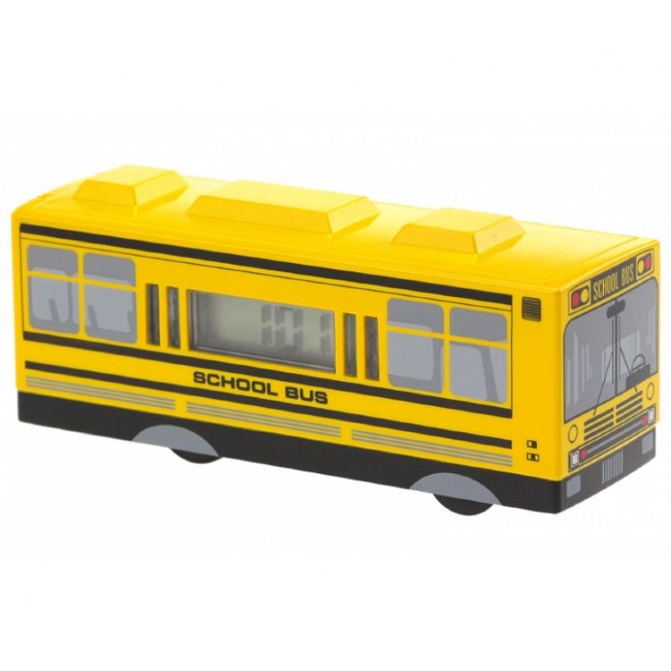 Будильник уезжающий Автобус "School bus"